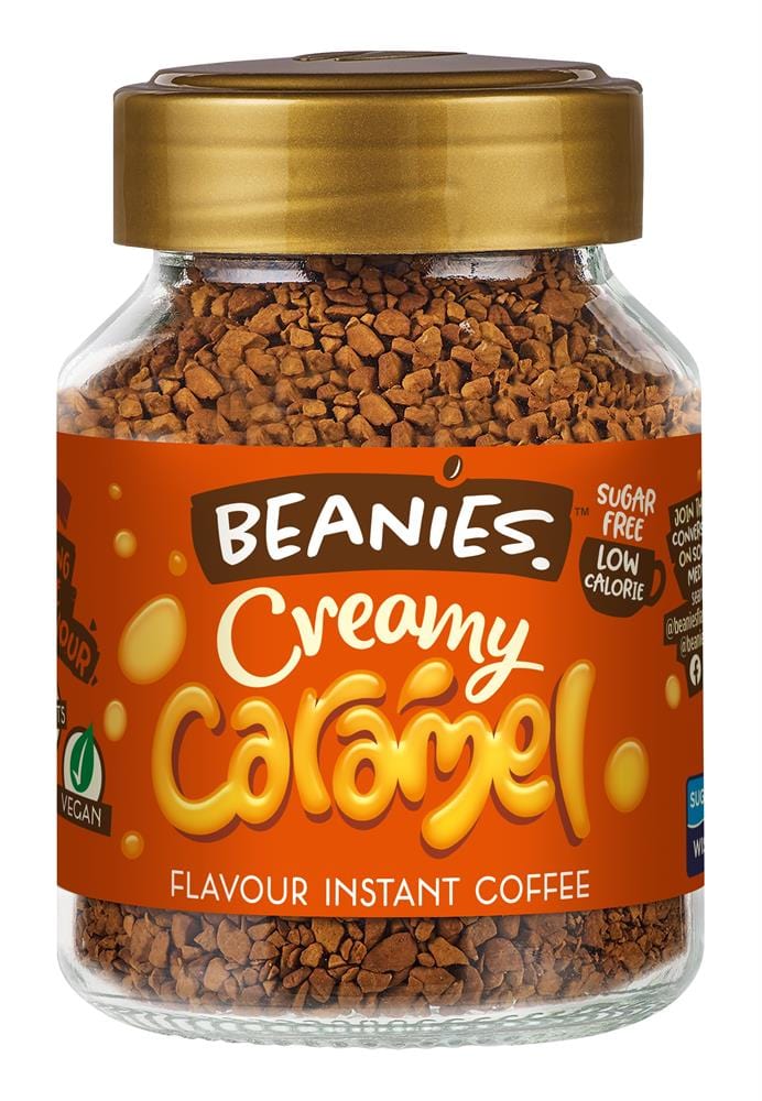 Beanies Creamy Caramel Flavour Instant Coffee 50g, Beanies Coffee