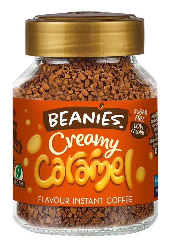 Beanies Creamy Caramel Flavour Instant Coffee 50g, Beanies Coffee