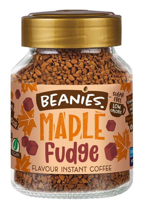 Beanies Maple Fudge Flavour Instant Coffee 50g, Beanies Coffee