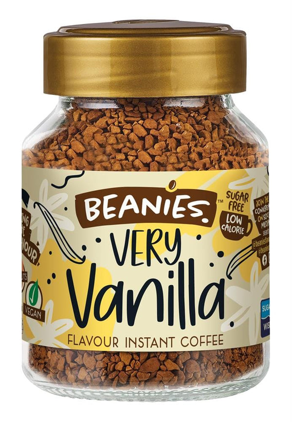 Beanies Vanilla Flavour Instant Coffee 50g, Beanies Coffee