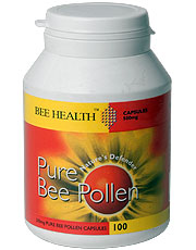 Bee Health Pollen 500mg 100 Capsules, Bee Health