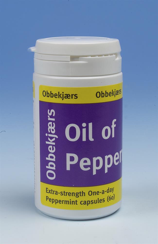 Obbekjaers Extra Strength OAD Oil of Peppermint 60 Capsules, Obbekjaers