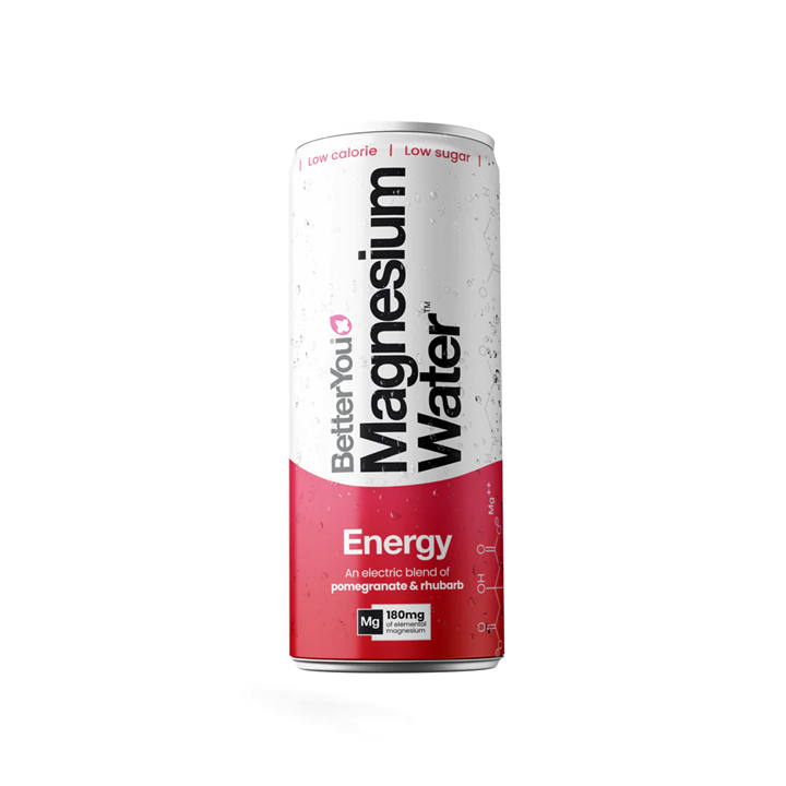 BetterYou Magnesium Water Energy 12x250ml Pomegranate & Rhubarb