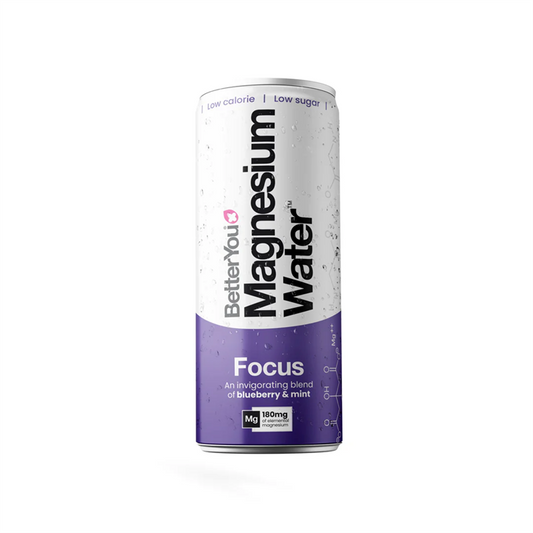 BetterYou Magnesium Water Focus 12x250ml Blueberry & Mint