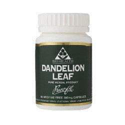 Dandelion Leaf 300mg powdered leaf 60 capsules, Bio Health