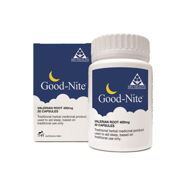 Good-Nite Valerian Root 400mg 50 Capsules, Bio Health