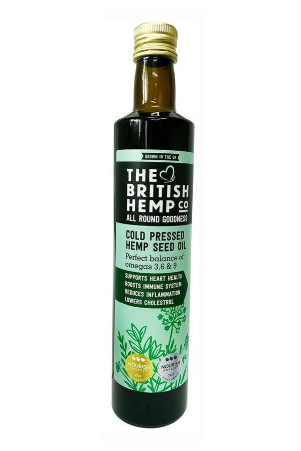 Hemp seed oil 500ml (Order in singles or 6 for trade outer), British Hemp Co