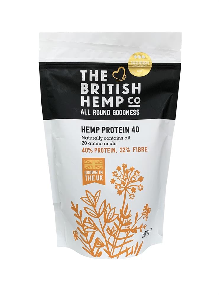 Hemp protein powder 40% 500g, British Hemp Co