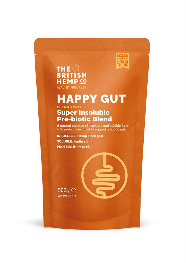 Happy Gut Super Insoluble Prebiotic Blend, British Hemp Co