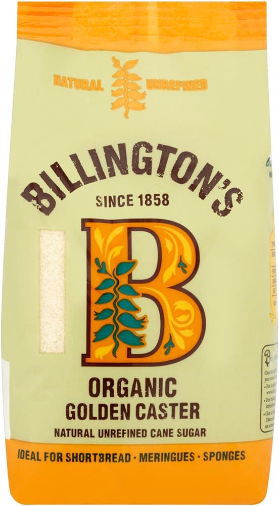 Organic Golden Caster Sugar 500g, Billingtons