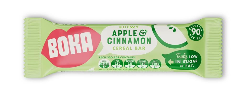 Vegan Apple & Cinnamon Cereal Bar 30g, Boka