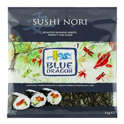 Sushi Nori Roasted Seaweed Sheets 11g, Blue Dragon