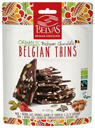 Belgian Thins Dark Goji Quinoa 120g, Belvas