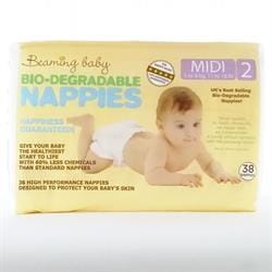 Bio-degradable Nappies Midi 38's, Beaming Baby