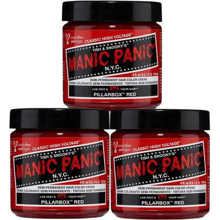 Manic Panic Pillarbox Red Classic Creme Vegan Cruelty Free Red Semi Permanent Hair Dye 118ml