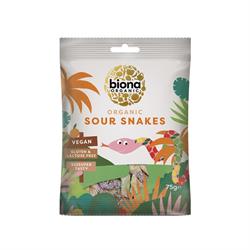 Organic Sour Snakes 75g, Biona