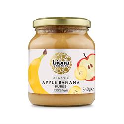 Organic Apple & Banana Puree -No added sugar 360g, Biona