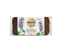 Organic Rye Bread with Chia & Flax Seed 500g, Biona