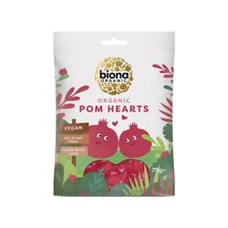 Organic Vegan Pomegranate Hearts 75g, Biona