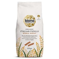 Organic Wholewheat Fusilli Pasta 500g, Biona