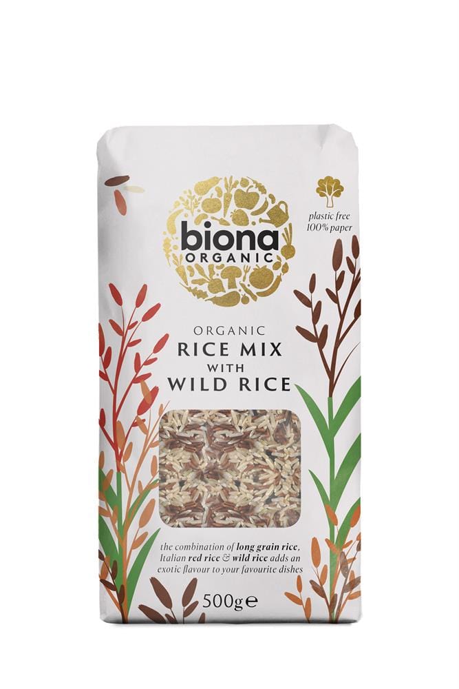 Organic Wild Rice Mix (Wild Red and Brown Rice) 500g, Biona