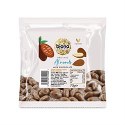 Organic Milk Chocolate covered Almonds 70g, Biona