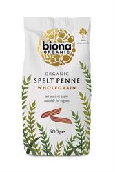 Organic Wholemeal Spelt Penne Pasta 500g, Biona