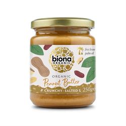 Organic Peanut Butter Crunchy With Salt 250g, Biona