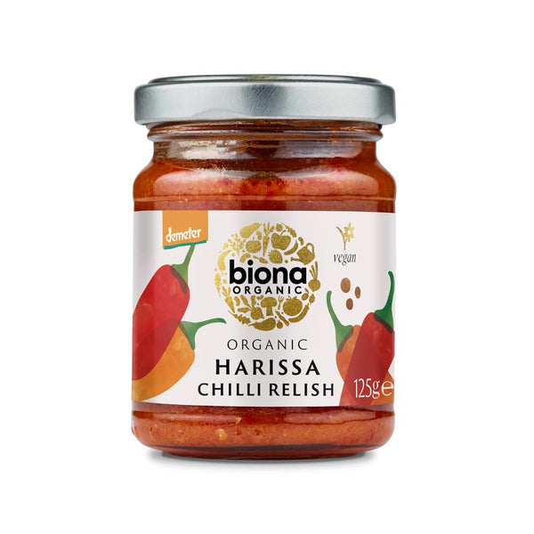 Organic Harissa Chilli Relish 125g, Biona