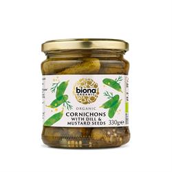 Organic Cornichons 330g, Biona