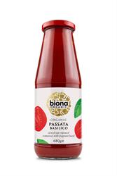 Organic Passata with Basil 680g, Biona