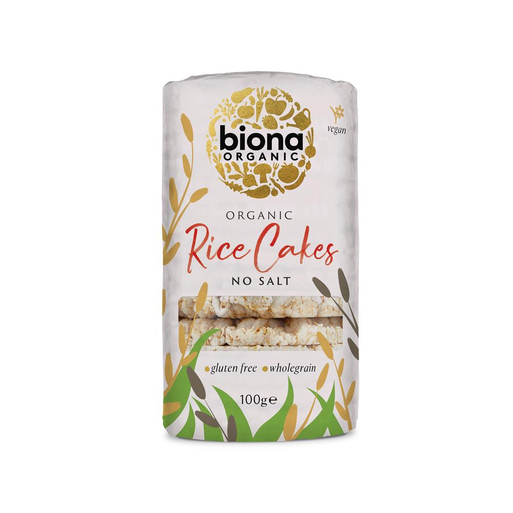 Rice Cakes no Salt Organic 100g, Biona