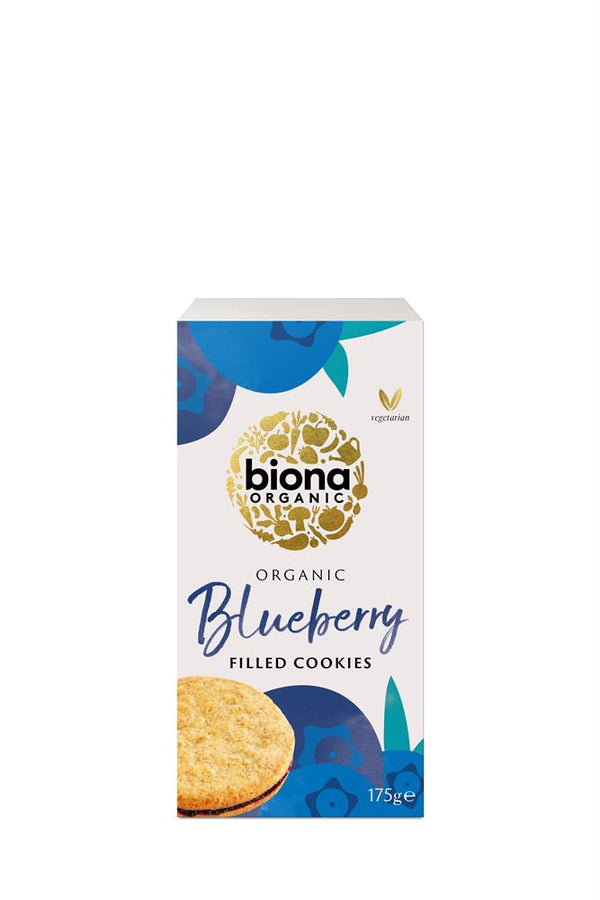 Organic Blueberry Filled Cookies 175g, Biona