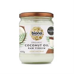 Organic Raw Virgin Coconut Oil 400g, Biona