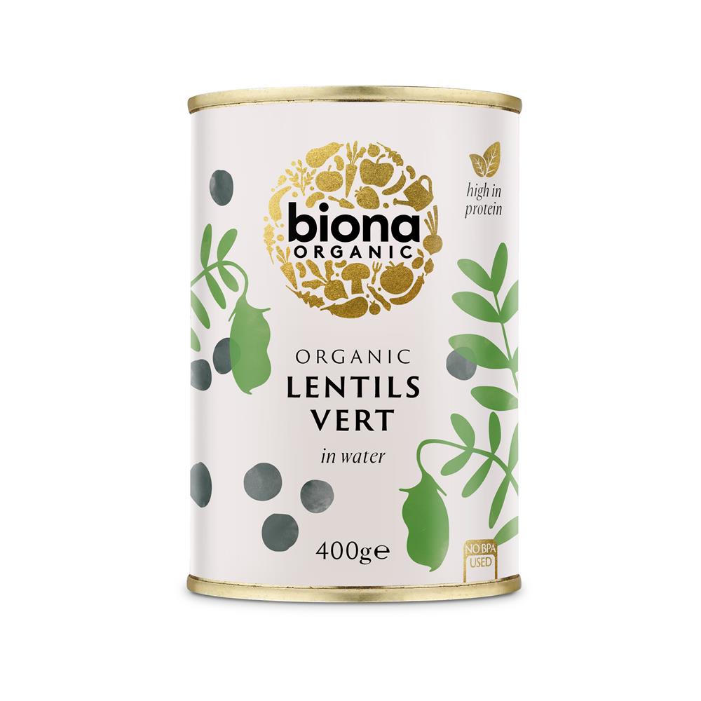 Biona Lentils Vert 400g, Biona