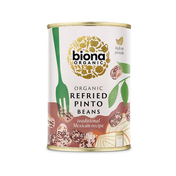 Organic Refried Pinto Beans 410g, Biona