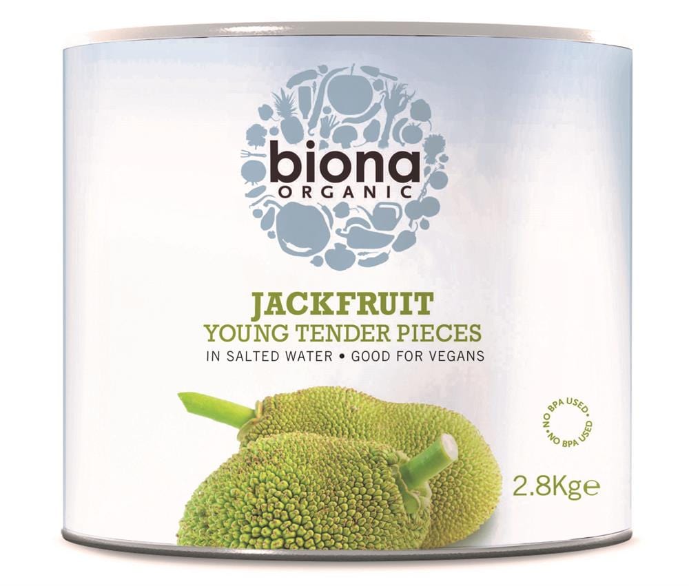 Organic Young Jackfruit 2.8kg in Salted Water, Biona