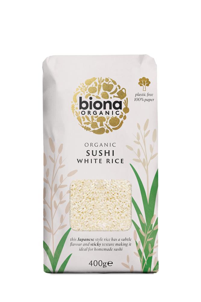 Organic Sushi Rice White 400g, Biona