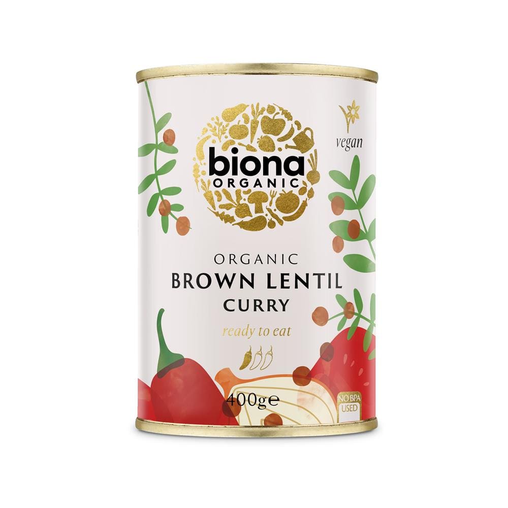 Organic Brown Lentil Curry 400g, Biona