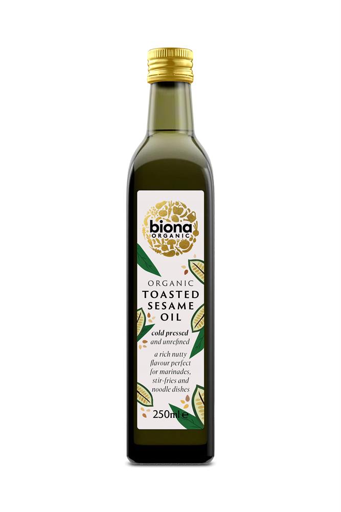 Organic Cold Pressed Toasted Sesame Oil 250ml, Biona