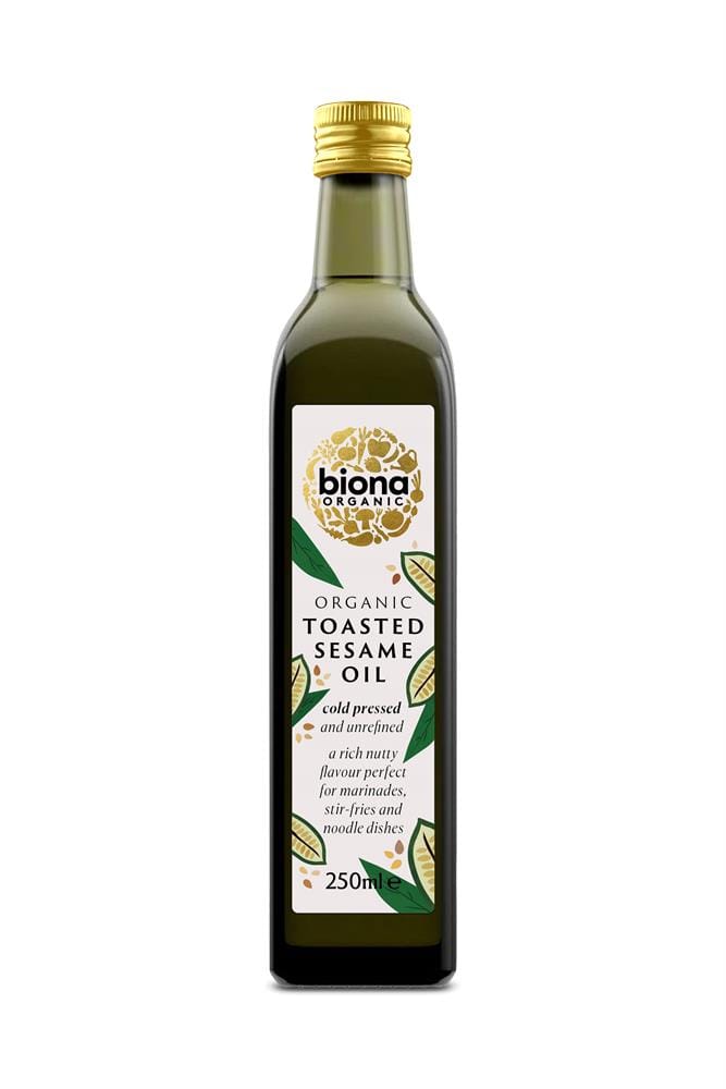 Organic Cold Pressed Toasted Sesame Oil 250ml, Biona