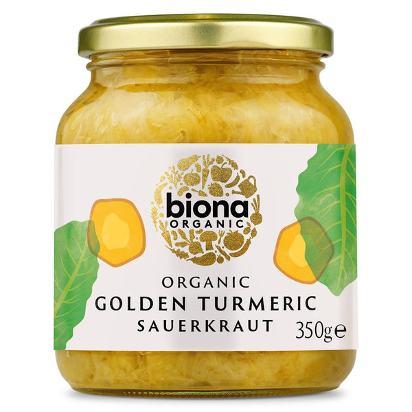 Organic Golden Turmeric Sauerkraut 350g, Biona