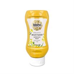 Organic Medium Hot Mustard Squeezy 300ml, Biona