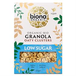 Biona Organic Granola Oaty Clusters Low Sugar 375g, Biona