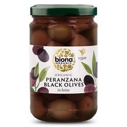 Biona Peranzana Black Olives in Brine Organic 280g, Biona