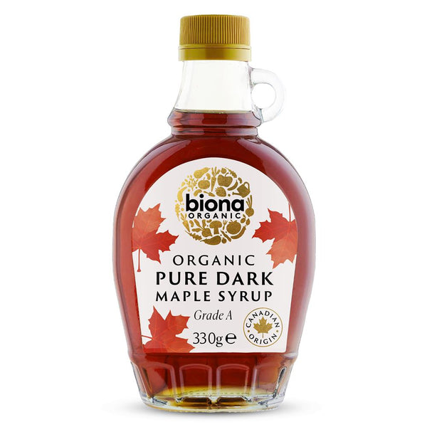 Biona Organic Pure Maple Syrup Dark Grade A 330g, Biona