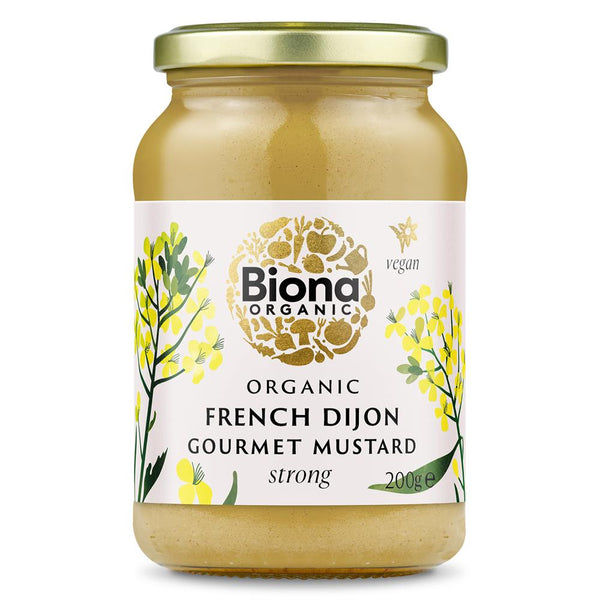 French Dijon Mustard Strong Organic 200g, Biona