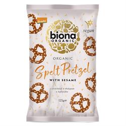 Organic Spelt Pretzels with Sesame 125g, Biona