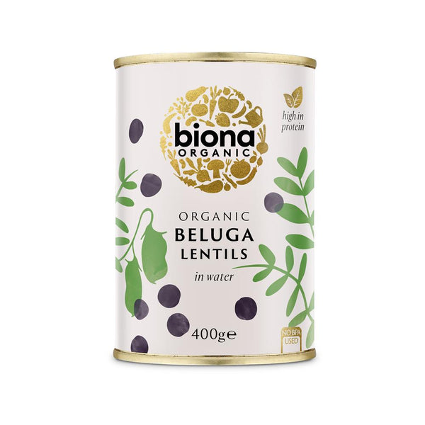 Organic Black Beluga Lentils 400g, Biona