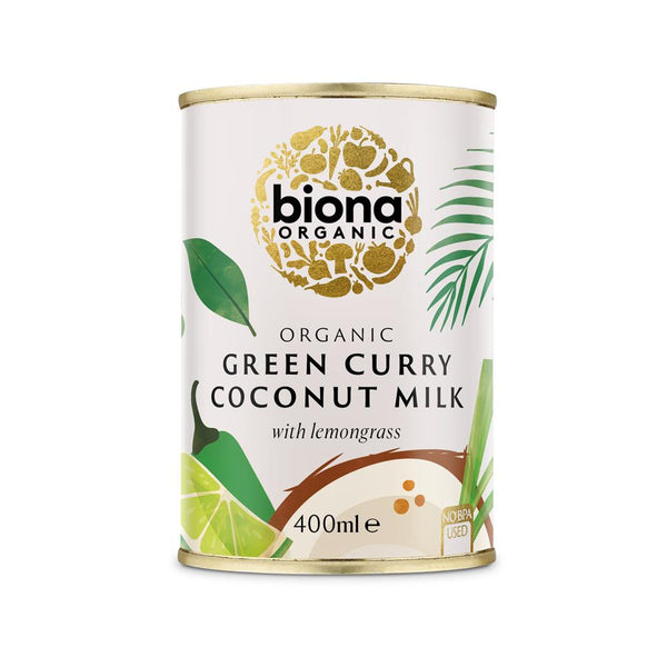 Organic Green Curry Coconut Milk 400ml, Biona